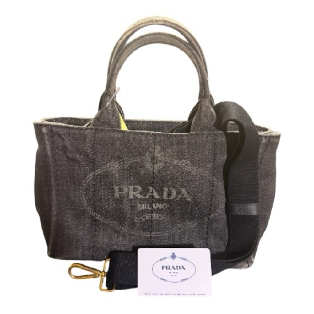Prada Canapa Denim Tote w/Strap and Authenticity Card - Picture 5 of 13